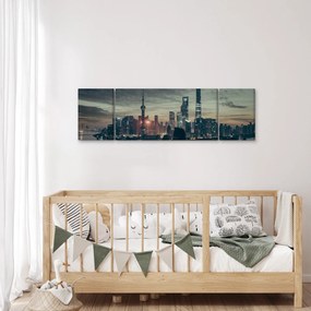 Obraz miasta o zmierzchu (170x50 cm)