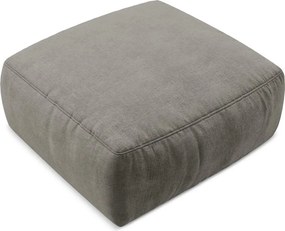 Szary podnóżek z tkaniny szenilowej Kuki – Makamii