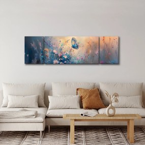 Obraz - Łąka z motylem (170x50 cm)