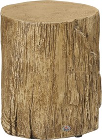 HOMCOM Stolik pomocniczy w kształcie pnia z regulowanymi nóżkami 37 cm x 37 cm x 43 cm Beton Brązowy