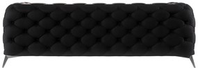 Czarna aksamitna sofa 225 cm Chelsea – Ropez