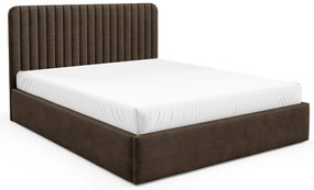 Brązowe tapicerowane łóżko z pojemnikiem 3 rozmiary G7-G70