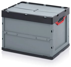 Skrzynki składane z wiekiem, 600x400x420 mm