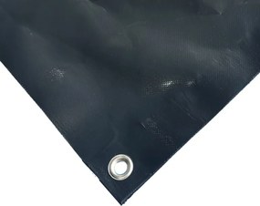 Plandeka JAGO 650 g/m², aluminiowe oczka, antracyt, 3x5 m