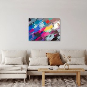 Obraz na szkle - Kolorowe pociągnięcia pędzlem (70x50 cm)