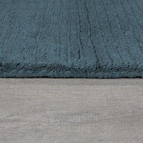 Niebieski wełniany dywan tkany ręcznie 160x230 cm Textured Wool Border – Flair Rugs