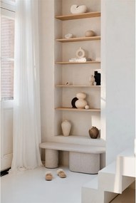 Beżowa wełniana tapicerowana ławka Rull – noo.ma