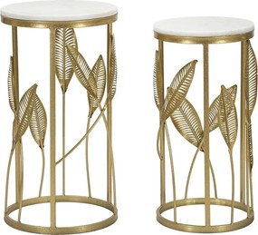 Zestaw Stolików Pomocniczych Gogli, Złoto, 35x35x65,5 cm, Kendra Home