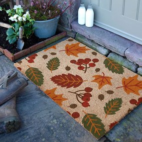 Wycieraczka z włókna kokosowego 60x90 cm Autumn Leaves – Artsy Doormats