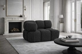 Moduł narożny, róg, do systemu modułowego, tkanina bukla Abriamo, Grafitowy, Selia