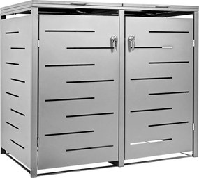 STILISTA Szafka na 2 pojemniki 132 x 80 x 116 cm, srebrna