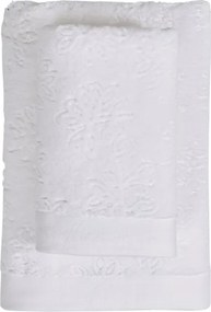 Ręcznik kąpielowy LEAF 75 x 150 cm Biały