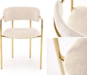 Krzesło na złotym stelażu K537 Halmar