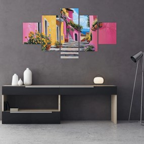 Obraz - Różowa uliczka (125x70 cm)