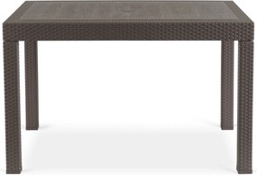 Stół ogrodowy z technorattanu Fargo, brązowy