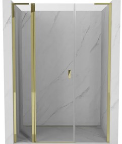 Mexen Mist L drzwi prysznicowe uchylne 145 cm, transparent, złote - 8A4L-145-001-50-00