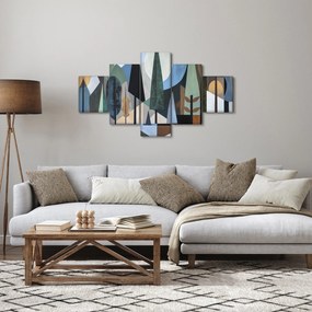 Obraz - Naturalna geometria abstrakcyjna II. (125x70 cm)