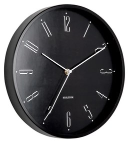 Karlsson 5988BK designerski zegar ścienny czarny, średnica 30 cm