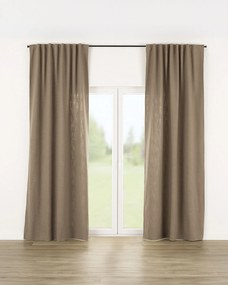 Zasłona gotowa na taśmie marszczącej 140x280cm light brown 1 szt.
