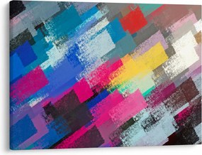 Obraz - Kolorowe pociągnięcia pędzlem (70x50 cm)