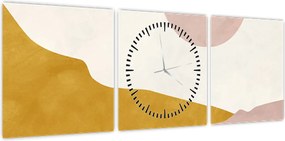Obraz - Góry akwarelowe N⁰3 (z zegarem) (90x30 cm)