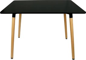 PROMOCJA Czarny stół jadalniany BERGEN 140x80 cm II. klasa jakości