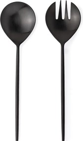 Sztućce do sałatek 2 szt. ze stali nierdzewnej Bronte – Bizzotto