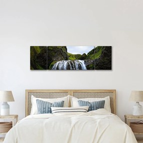 Obraz klifu z wodospadem (170x50 cm)
