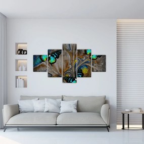 Obraz - Jasne motyle na zdjęciu (125x70 cm)