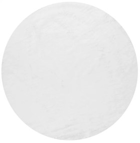 Biały okrągły dywan odpowiedni do prania ø 100 cm Pelush White – Mila Home