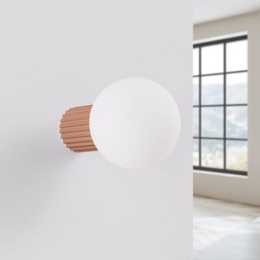 Kinkiet HALO mocca IP44 ryflowany SOLLUX  LIGHTING