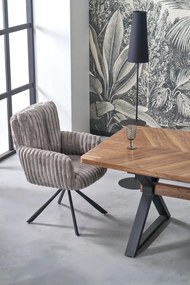 Stół rozkładany BARON 200(350)x100 orzechowy/czarny HALMAR