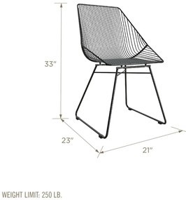 Czarne metalowe krzesło CosmoLiving by Cosmopolitan Ellis