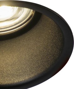 Nowoczesny inteligentny reflektor wpuszczany czarny z WiFi GU10 - Dept