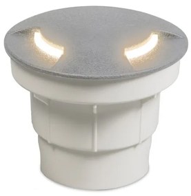 Zewnetrzna Nowoczesny zewnętrzny reflektor naziemny szary z wbudowanym LED IP67 - Ceci 2 Nowoczesny Oswietlenie zewnetrzne