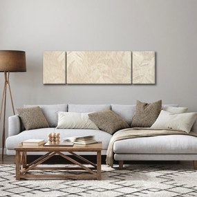Obraz - Liście w teksturze (170x50 cm)