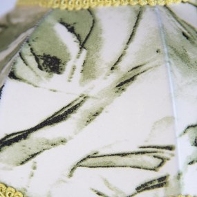 Lampa wisząca czarna z kloszem w liście i białym wnętrzem 31,5 3-źródła światła - Cava