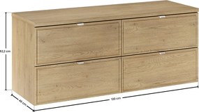 Wisząca szafka pod umywalkę Dąb Cremona R8-B67