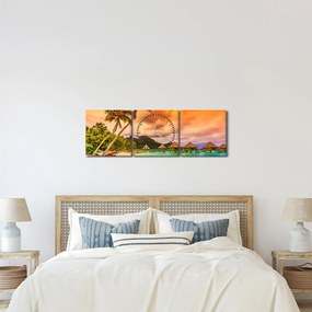 Obraz - Bora Bora Island (z zegarem) (90x30 cm)