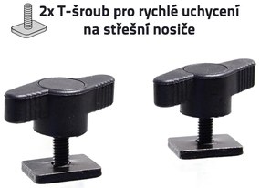 Compass Zamykane bagażniki dachowe do rowerów ALU- FIX TÜV, 132 cm