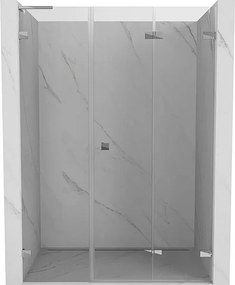 Mexen Lunar-F L drzwi prysznicowe składane prawe 120 cm, transparent, chrom - 836SL-120-050-01-00-P