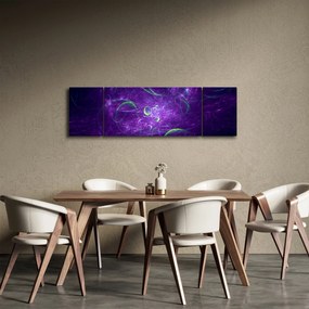 Obraz - fioletowa abstrakcja (170x50 cm)