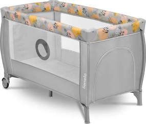 Lionelo - Łóżeczko turystyczne STEFI PLUS różowo-żółte