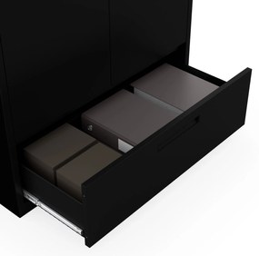 Megan Czarny - szuflada pojedyncza 185 cm