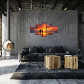 Obraz - Spacer po plaży (125x70 cm)
