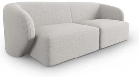Jasnoszara sofa z tkaniny szenilowej 188 cm Paolo – Milo Casa