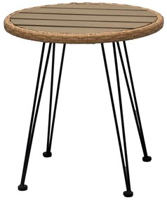 Autronic Zestaw ogrodowy 1+2, metal, polirattan,naturalny, AZ-F1208 NAT
