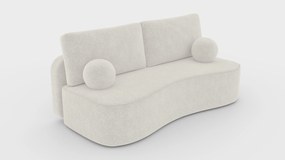 Masseno Sofa ROTONDO z funkcją spania i pojemnikiem na pościel - Kremowy - ANTHOLOGY 1