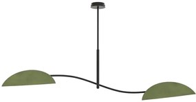 Dwuramienna zielona lampa wisząca - M129-Urdom