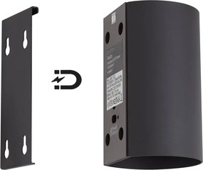 Nowoczesna lampa ścienna czarna z LED, 3-stopniowo ściemnialna i ładowalna - Sabbir